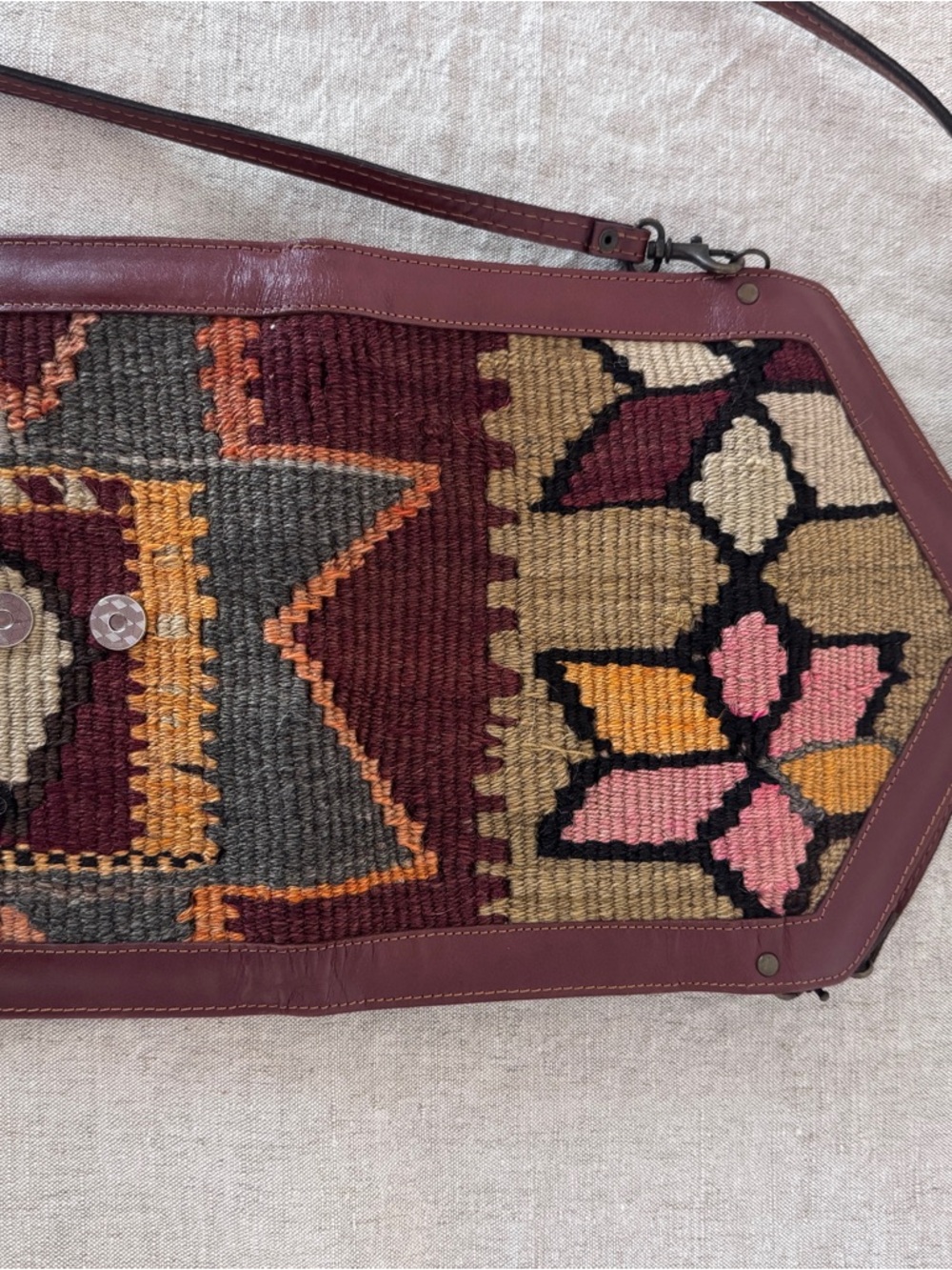 Kilim Crossbody Purse Wallet Woven Multicolor - Picture 8 of 8